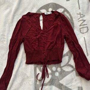 Hollister Deep Red Women's Blouse